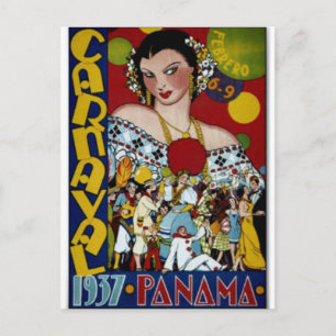 Postal Cartel de viaje de Panamá, 1937