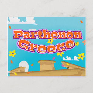 Postal Cartel de viaje de Parthenon Greece.