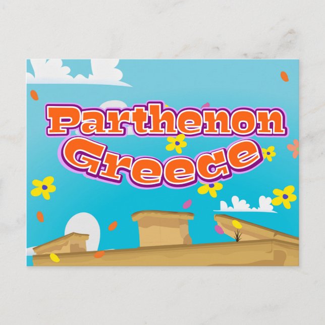 Postal Cartel de viaje de Parthenon Greece. (Anverso)