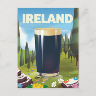 Postal Cartel de viaje de pinta de Irlanda