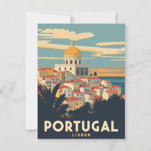 Postal Cartel de Viaje de Portugal Vintage - El paisaje u