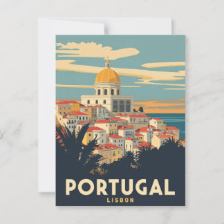 Postal Cartel de Viaje de Portugal Vintage - El paisaje u