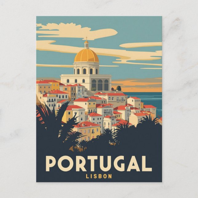 Postal Cartel de Viaje de Portugal Vintage - El paisaje u (Anverso)