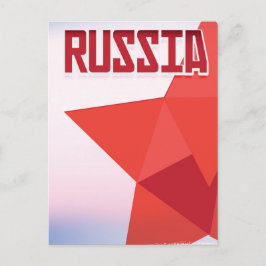 Postal Cartel de viaje de Rusia Estrella Roja.