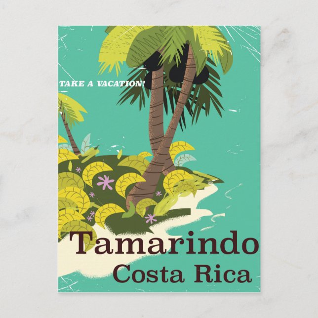 Postal Cartel de viaje de Tamarindo Costa Rica (Anverso)