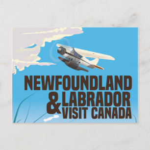 Postal cartel de viaje de Terranova y Labrador