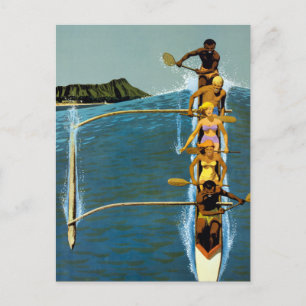 Postal Cartel de viaje de United Air Lines a Hawái