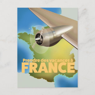 Postal Cartel de viaje de vacaciones a Francia