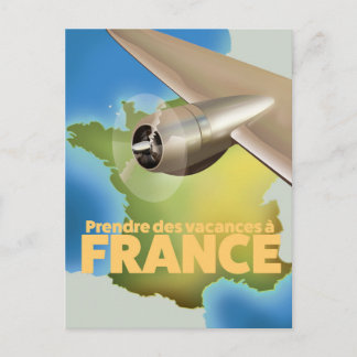Postal Cartel de viaje de vacaciones a Francia