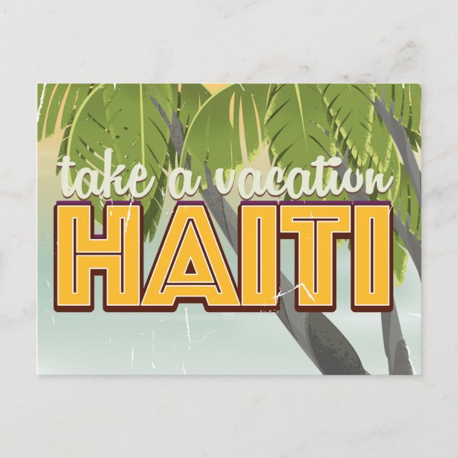 Postal Cartel de viaje de vacaciones a Haití (Anverso)