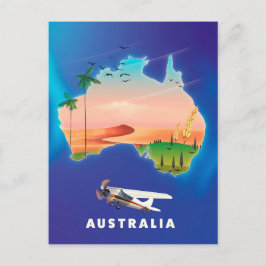 Postal Cartel de viaje de vacaciones en Australia