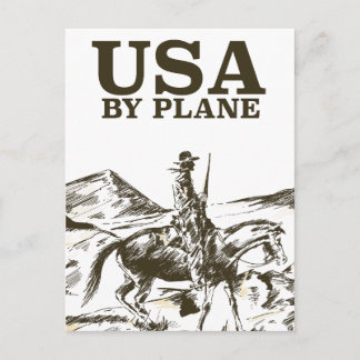 Postal Cartel de viaje de vaquero de EE. UU.