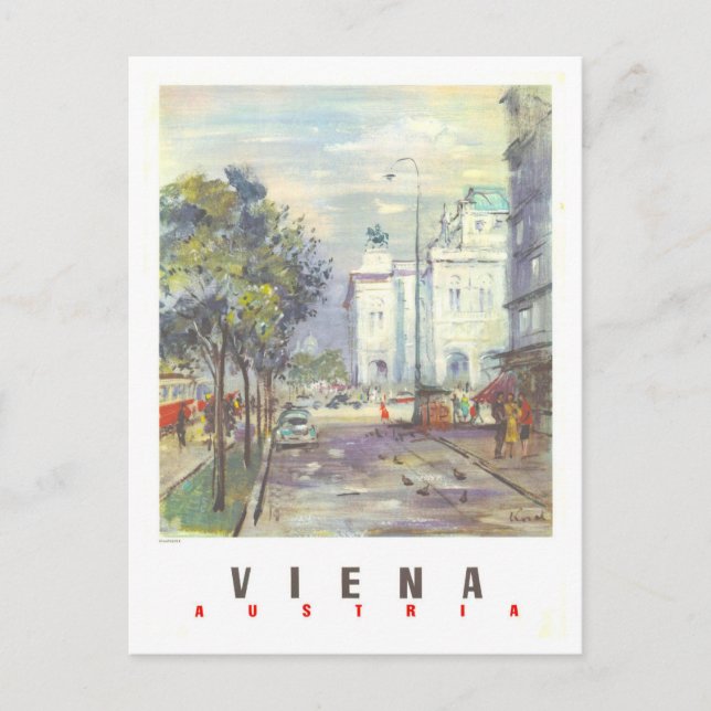Postal Cartel de Viaje de Viena Austria (Anverso)