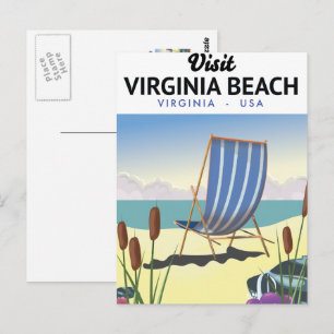 Postal Cartel de viaje de Virginia Beach Virginia EE. UU.