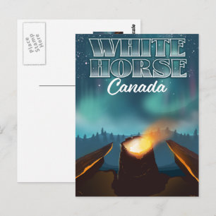 Postal Cartel de viaje de White Horse Canadá