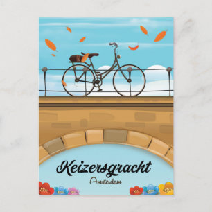 Postal Cartel de viaje del canal Keizersgracht Amsterdam