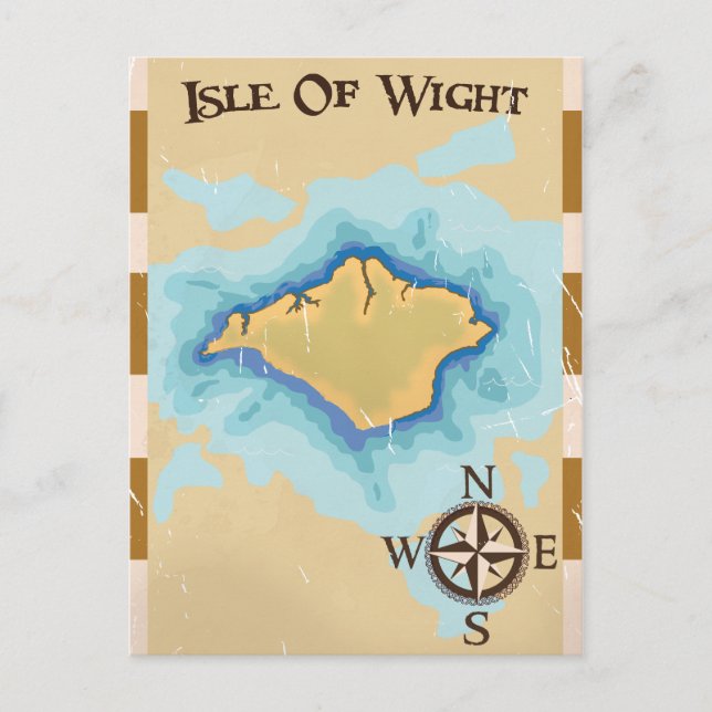 Postal Cartel de viaje del mapa del tesoro de la Isla de  (Anverso)