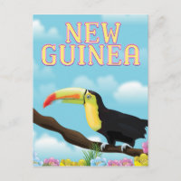 Cartel de viaje del tucán de Nueva Guinea