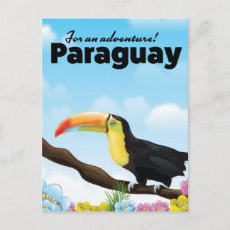 Postal Cartel de viaje del Tucán de Paraguay