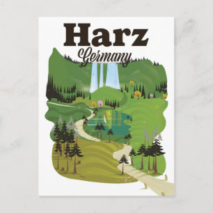 Postal Cartel de viaje Harz Alemania