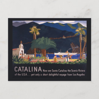Postal Cartel de viaje - Isla Santa Catalina, California