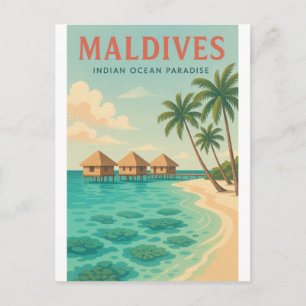 Postal Cartel de viaje (Islas Maldivas)
