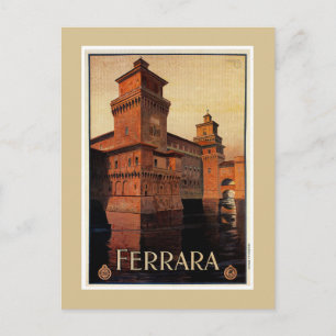 Postal Cartel de viaje italiano de Ferrara