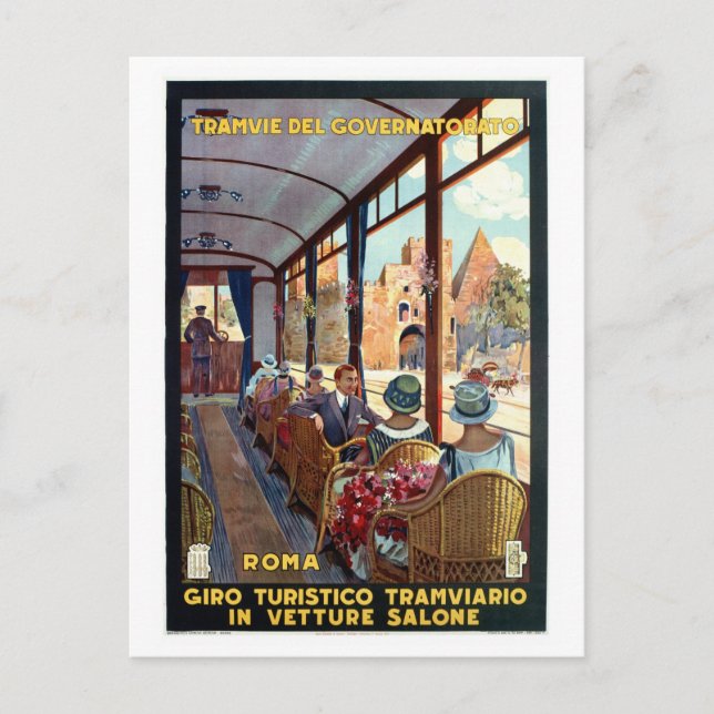 Postal Cartel de viaje italiano de la Roma Vieja de los a (Anverso)