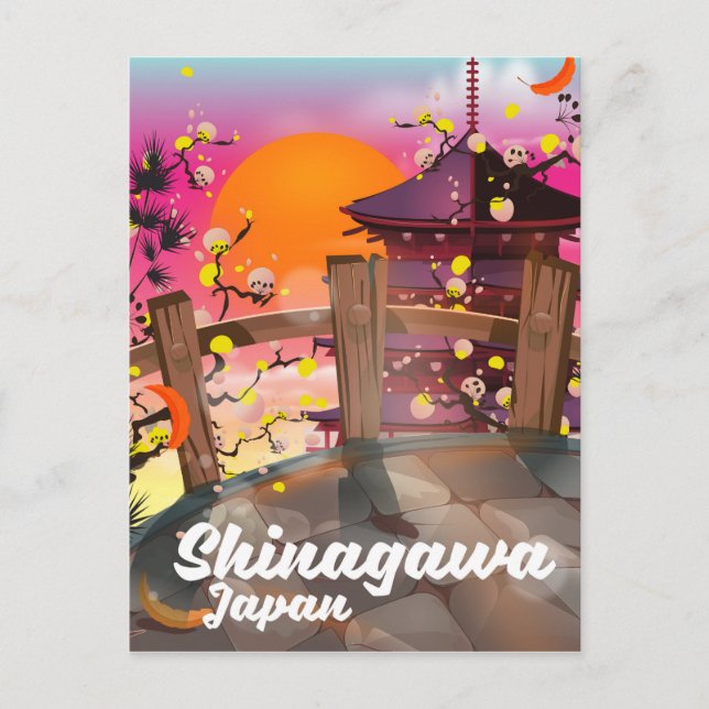 Postal Cartel de viaje japonés de Shinagawa (Anverso)