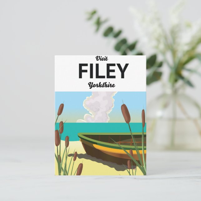 Postal Cartel de viaje marítimo de Filey, Yorkshire (Anverso de pie)