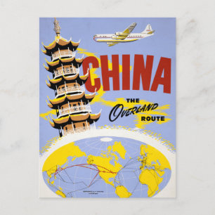 Postal Cartel de viaje para Northwest Orient Airlines