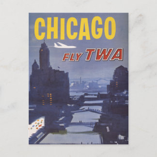 Postal Cartel de viaje para vuelos de Trans World Airline