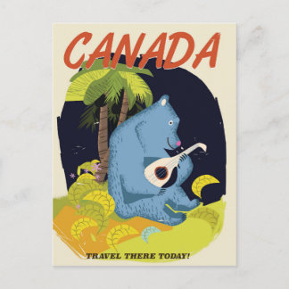 Postal Cartel de viaje vintage canadiense