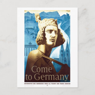 Postal Cartel de Viaje Vintage Come to Germany