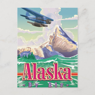 Postal Cartel de viaje vintage de Alaska EE. UU.