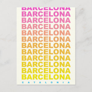 Postal Cartel de viaje vintage de Barcelona
