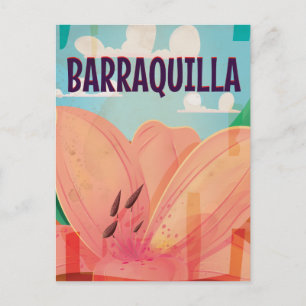 Postal Cartel de viaje vintage de Barranquilla Colombia