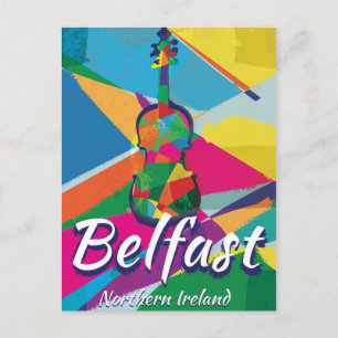 Postal Cartel de viaje vintage de Belfast, Irlanda del No