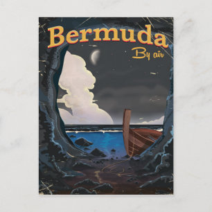 Postal Cartel de viaje vintage de Bermudas