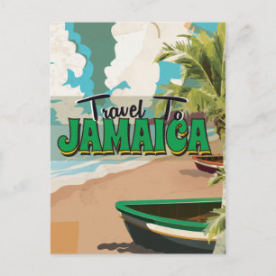 Postal Cartel de viaje vintage de boda en Jamaica