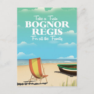 Postal Cartel de viaje vintage de Bognor Regis
