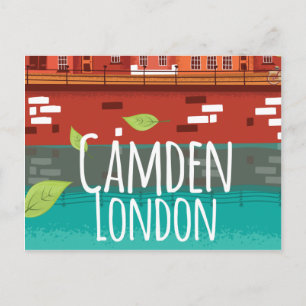 Postal Cartel de viaje vintage de Camden, Londres