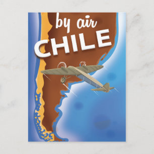 Postal Cartel de viaje vintage de Chile