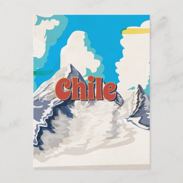 Postal Cartel de viaje vintage de Chile (Anverso)