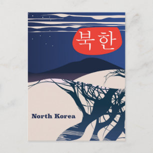 Postal Cartel de viaje vintage de Corea del Norte
