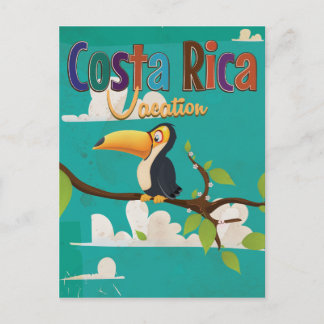 Postal Cartel de viaje vintage de Costa Rica