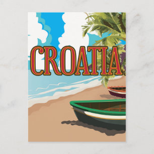 Postal cartel de viaje vintage de CROACIA
