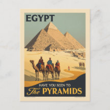 Cartel de viaje vintage de Egipto – Las pirámides 