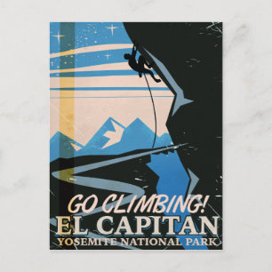 Postal Cartel de viaje vintage de El Capitán