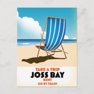Postal Cartel de viaje vintage de Joss Bay Kent estilo an